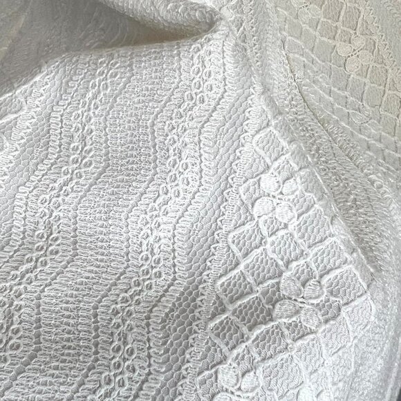 FREE PEOPLE SIZE 10 IVORY WHITE LACE FIT & FLARE SKATER DRESS - Picture 10 of 16